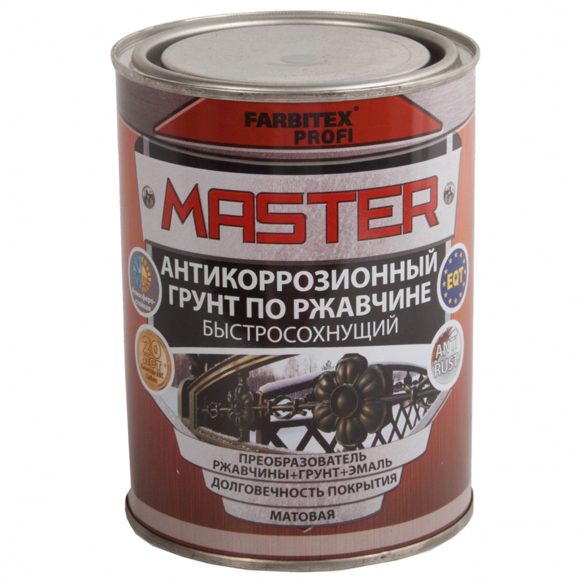 Грунт антикор по рж б/сох Кр-Коричн 0,4л FARBITEX ПРОФИ MASTER