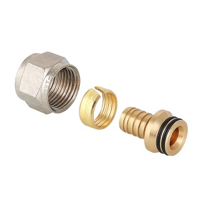 Соединитель коллекторный обжимной для PEX Ф16 Valtec VTc.709.N.1604