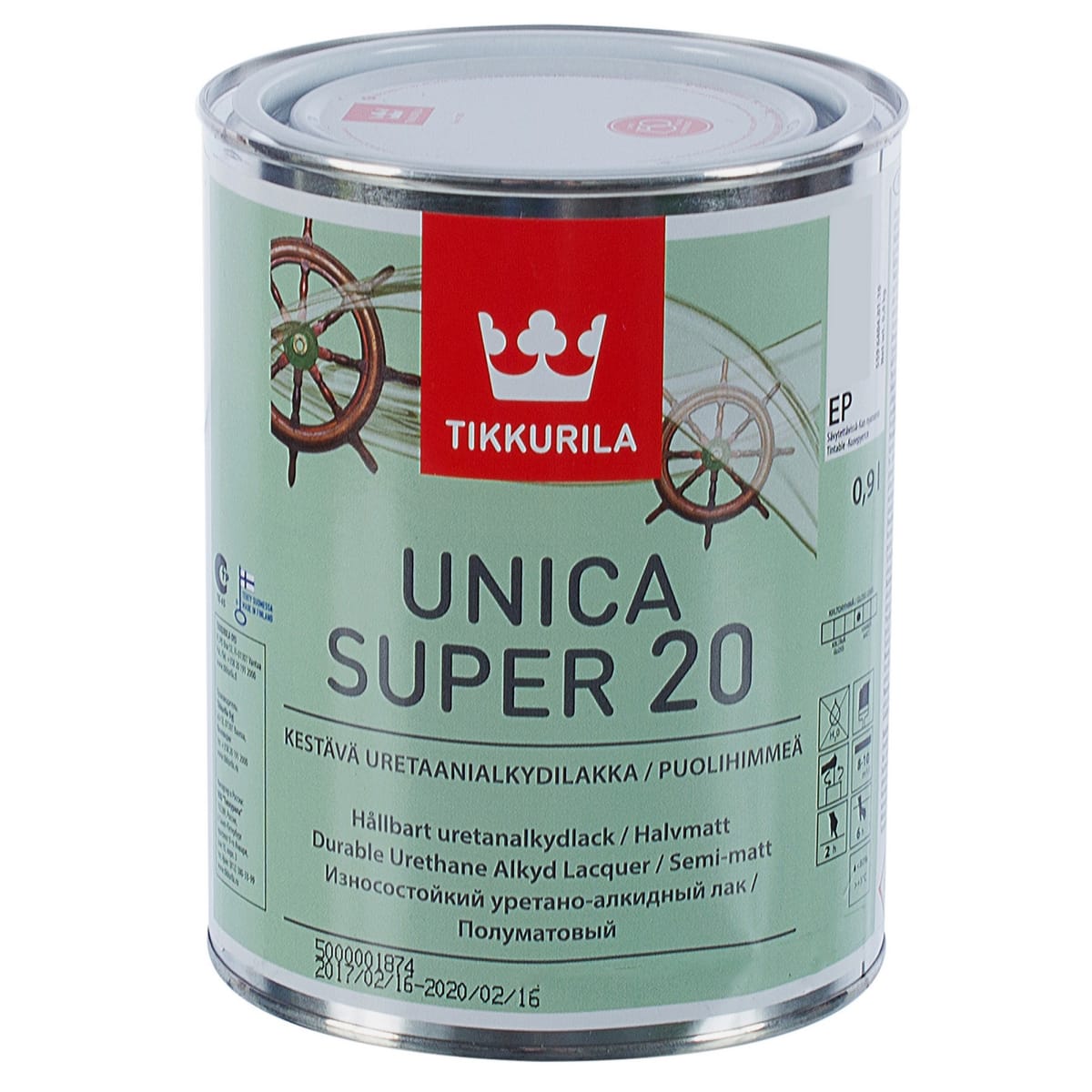 UNICA SUPER EP20 лак полуматовый 0,9л