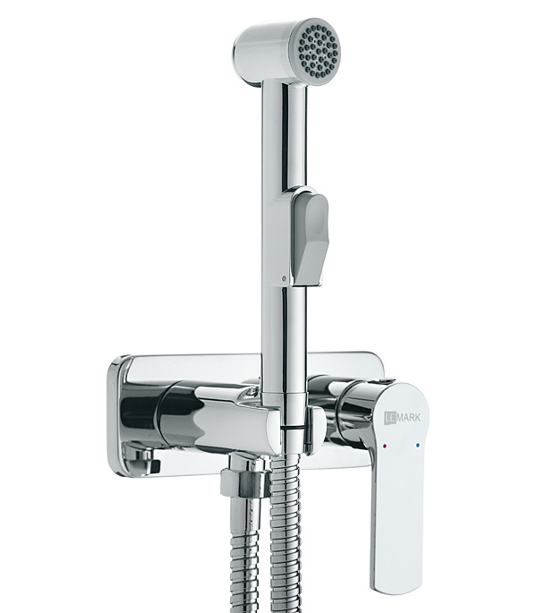 Смеситель Lemark Plus Grace LM1519C с гигиеническим душем, встраиваемый, хром