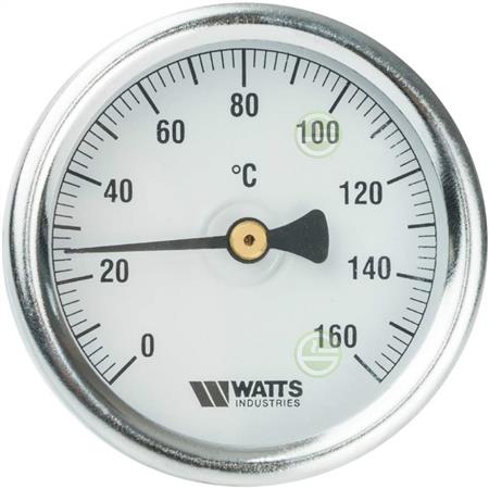 Термометр 63*1/2 160С F+R801 шток 50мм  WATTS	