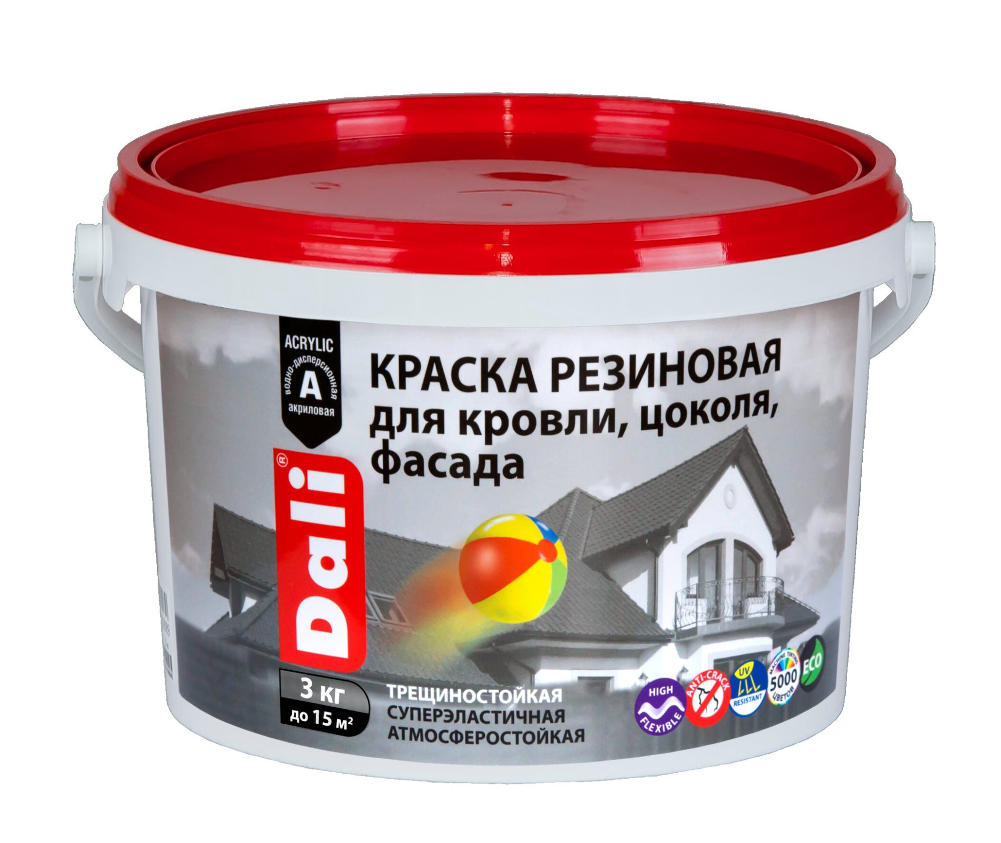 Краска резиновая DALI Зеленый 3кг