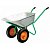 Тачка двухколесная строительная / Bohrer TBH-2 (3,25-8, 110л, 230кг, 0,8мм, рама 32х1,3мм)
